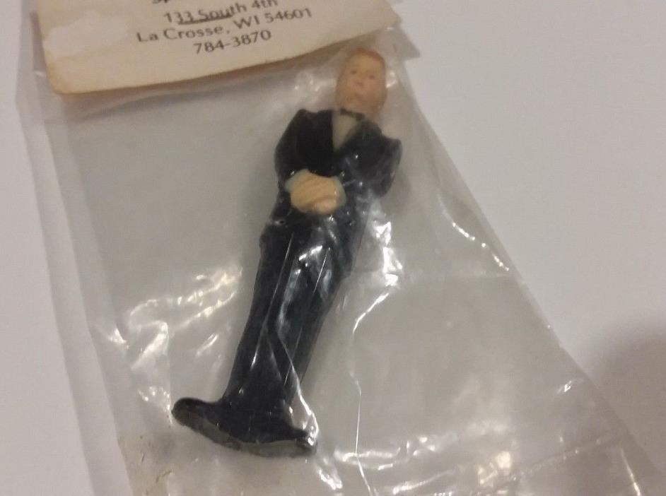 Cake Wedding Groom Topper vintage new sealed old tuxedo