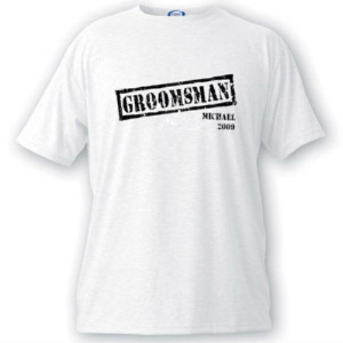 Stamp Series Groomsman T-shirt Personalized