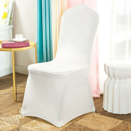 50/100 Black White Polyester Stretch Spandex Chair Covers Wedding Party Banquet