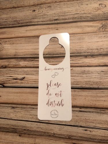 Honeymooning Please Do Not Disturb Hanging Door Sign
