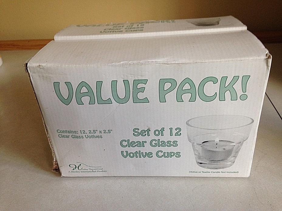 Holiday atmosphere Value Pack Set of 12 clear glass Votive Cups