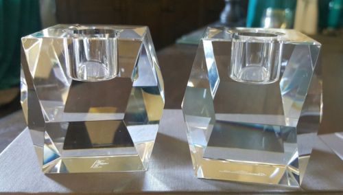 Rosenthal Crystal Surface Candlesticks