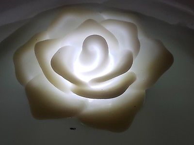 3 pc LED floating flower lights wedding decor flameless rubber