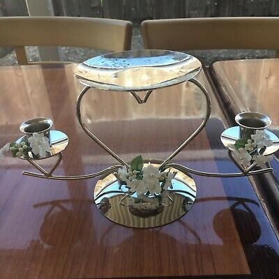 Wedding Accessories, Unity Candle Stand, Triple Heart, Silver, 10.5... BRAND NEW