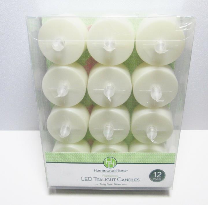 Huntington Home Set of 12 LED Tealight Candles Ivory