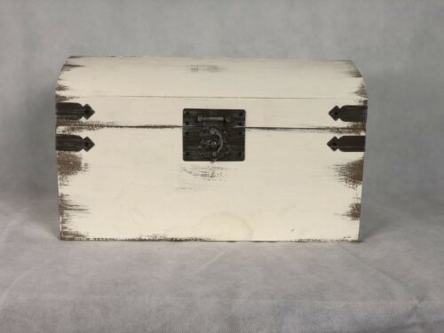 Antique White Shabby Chic Card Box  WOOD Wishing Well Elegant Wedding Vintage
