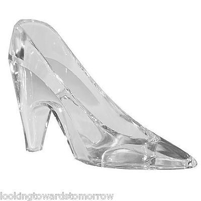 6 Cinderella Glass Slipper Clear Plastic Princess Shoe 5 x 3 CENTERPIECE WEDDING