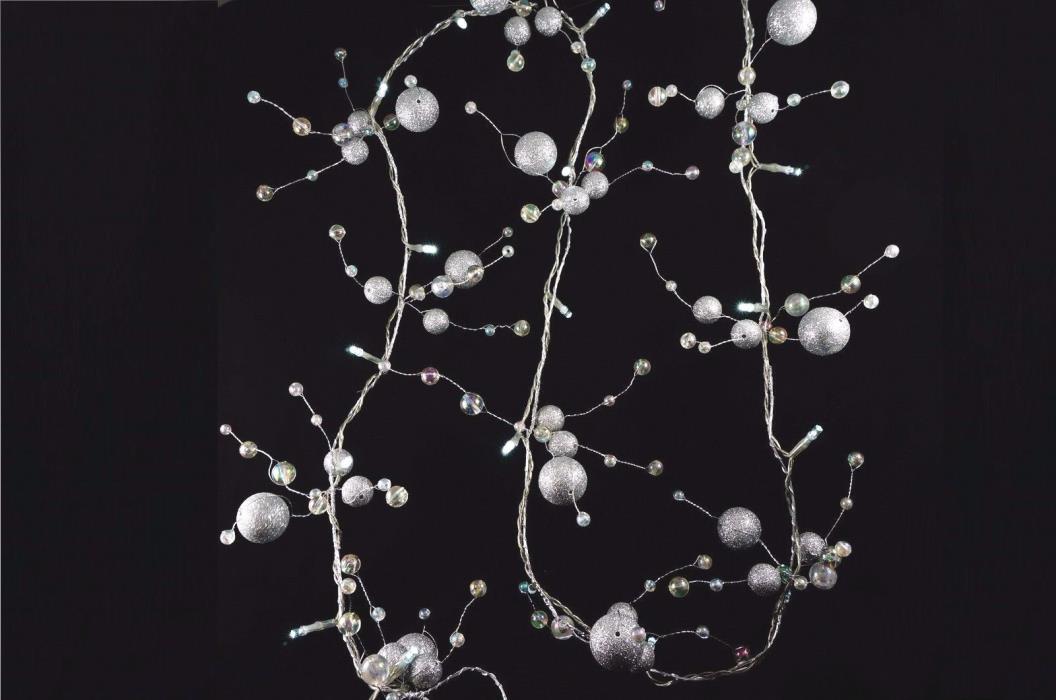6' Acrylic Beaded Ball Garland String Light Party Christmas Holiday Decor