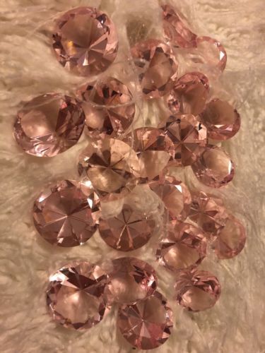 Pink Glass Diamond Wedding Decor