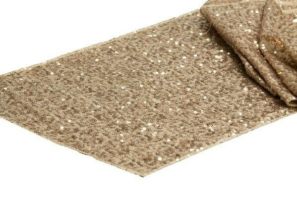 (10) Champagne Sequin Table Runners (14