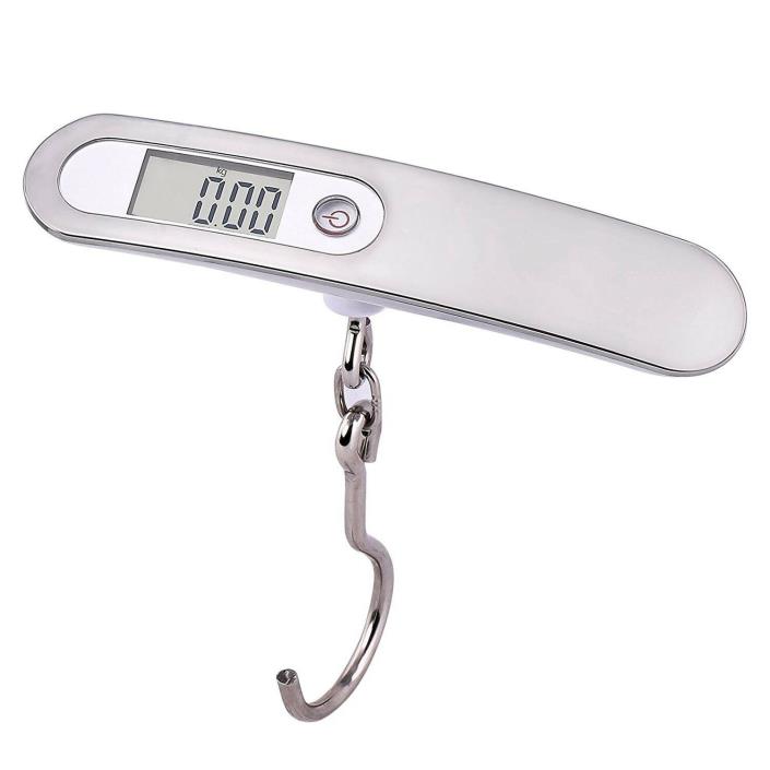 Hand Luggage Scale Digital Fishing Held Weighing Weight Suitcase Travel 110 Lbs