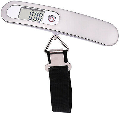 Luggage Scale Digital Metel Silver Portable Electronic Weighing Suitcase Tool