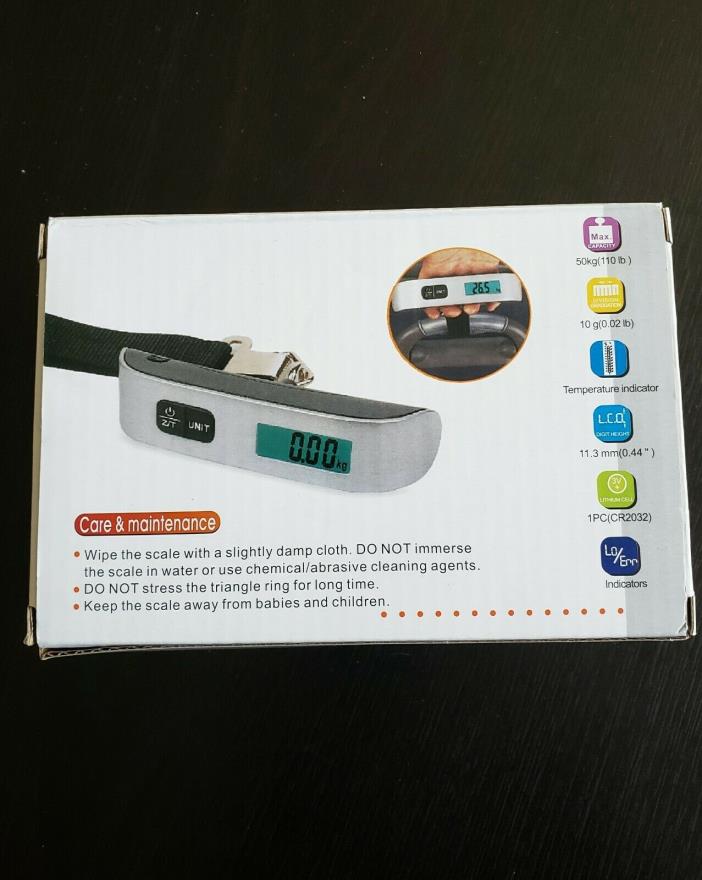 New Electronic Luggage Scale Max 110 lbs (50 Kg)