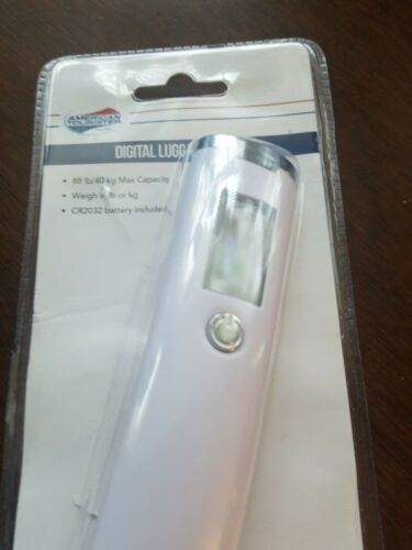 American Tourister White Electronic Digital Luggage Scale AT96 LCD @@@@@@@@@@@