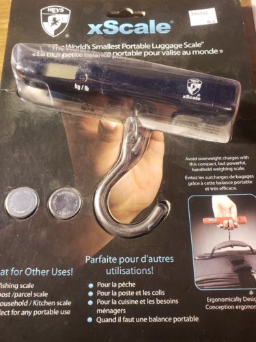 HEYS XSCALE THE WORLDS SMALLEST PORTABLE LUGGAGE SCALE NEW
