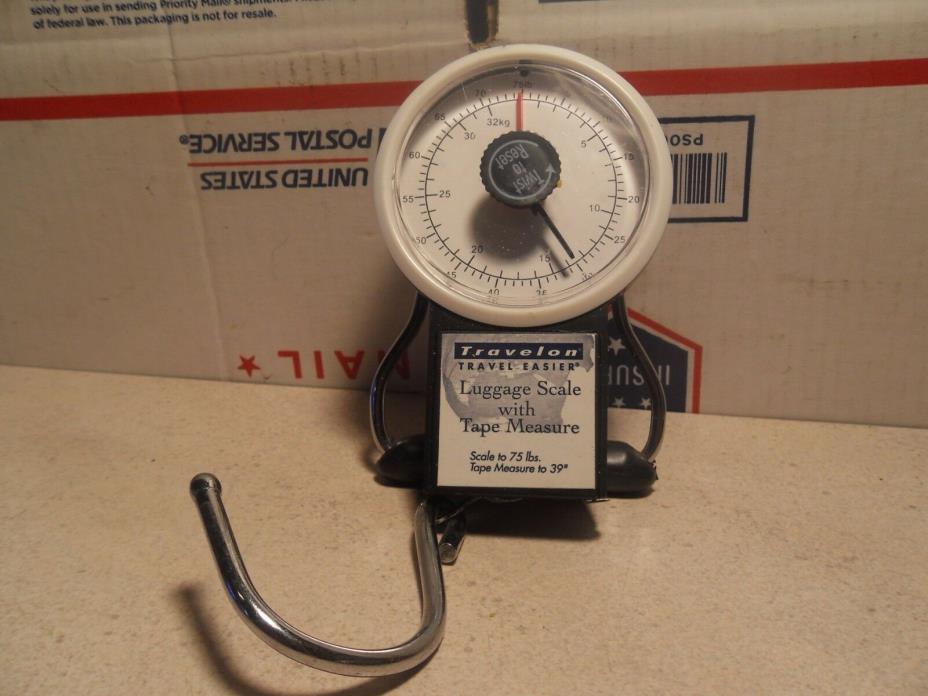 Travelon Luggage Scale With Tape Measure 75LB/39