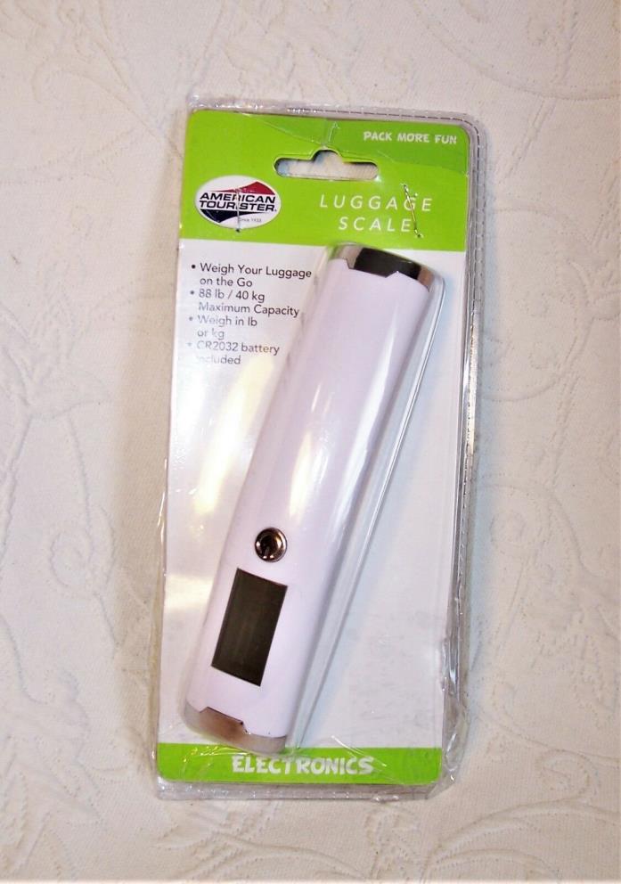 American Tourister White Electronic Digital Luggage Scale AT96 LCD New Other