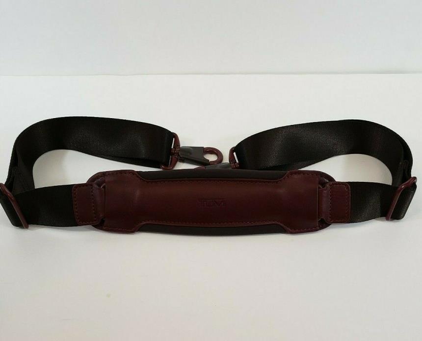 Tumi Leather Nylon Shoulder Strap Burgundy Adjustable For Bag Briefcase Case