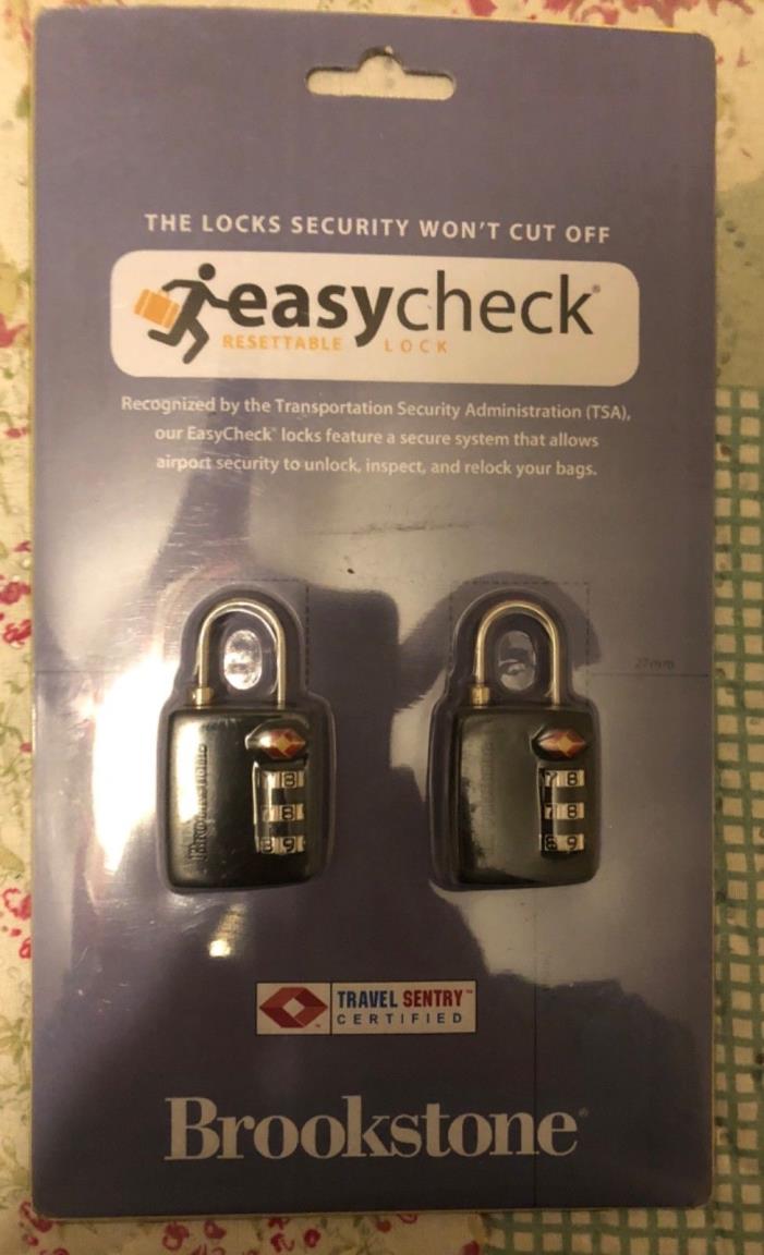 NEW - EASY CHECK RESETTABLE LOCK BY BROOKSTONE