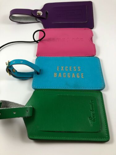 4 Pre-Owned Luggage Tags Luggage Wells Fargo, Travelambo, Excess Baggage!