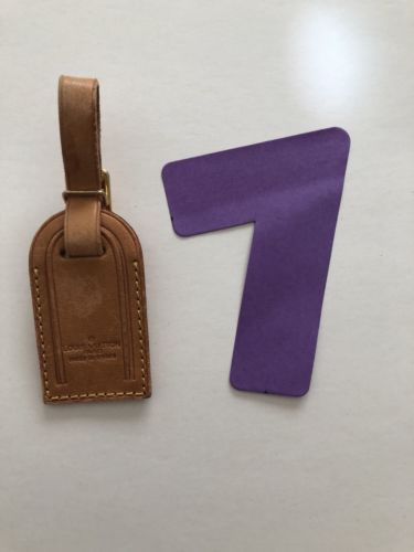 Louis Vuitton Leather Luggage Tag Authentic (1)