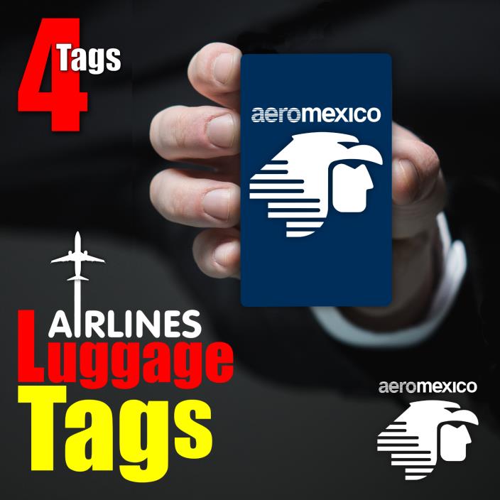 AEROMEXICO AIRLINE Luggage Tags ( 4pcs )