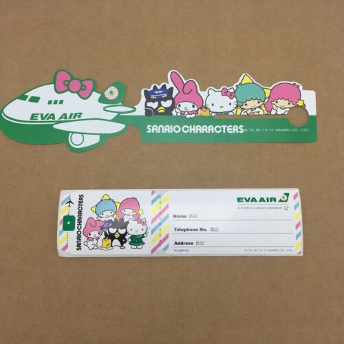 EVA AIR Taiwan Airlines Sanrio Hello Kitty Luggage Tag & Sticker