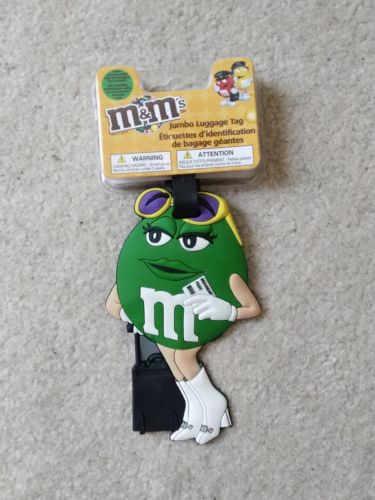 M&M Green Jumbo Luggage Tag