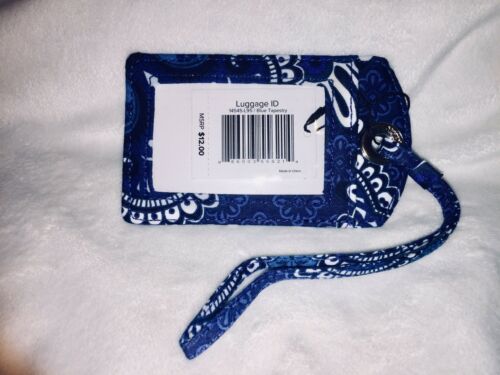 NWT Vera Bradley Luggage Tag ID in Blue Tapestry