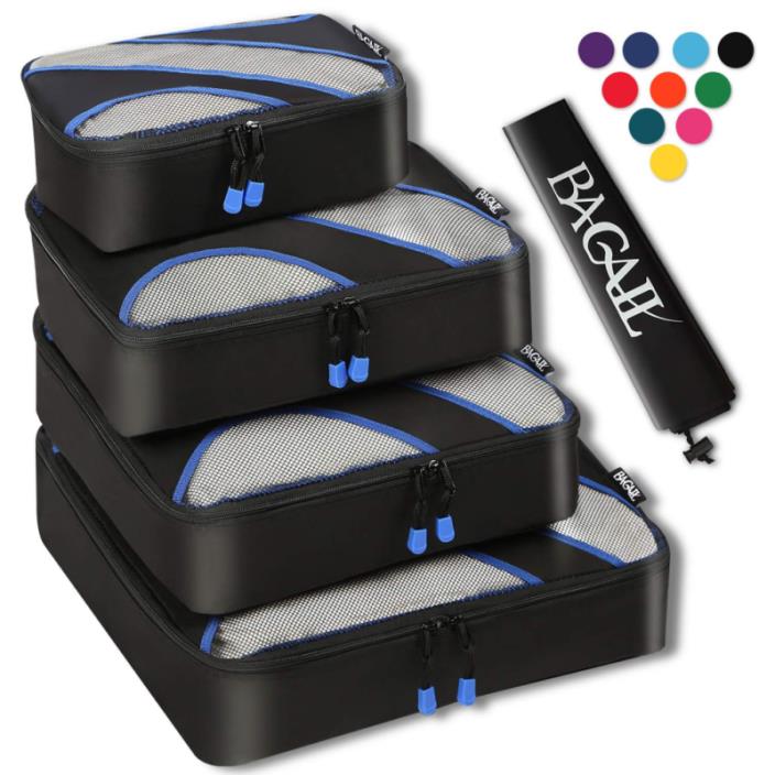 4 Set Packing Cubes,Travel Luggage Organizers with Laundry Bag