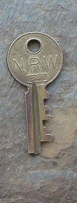 Vintage  NRW  Key # 1948    Suitcase Luggage Trunk  NRW Key Number 1948