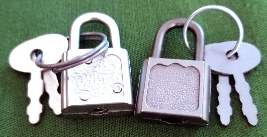 Pair of Miniature Lock & Key Sets