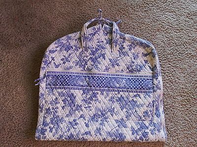 Vera Bradley Garment Wardrobe Travel Hanging Bag Blue Toile