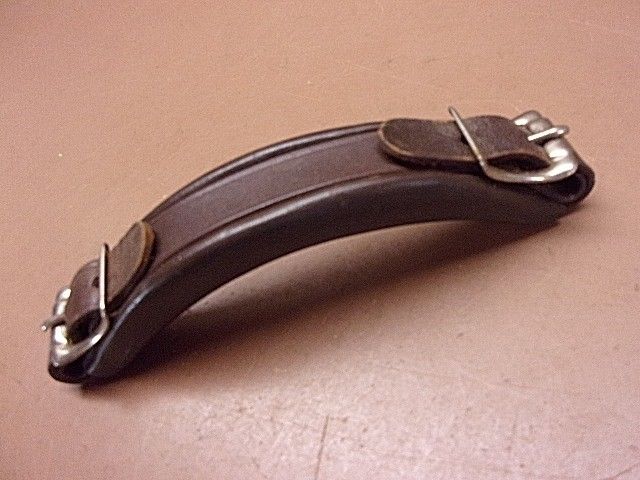Replacement Leather Handle Luggage Guitar Briefcase Top Buckles Brown in Color