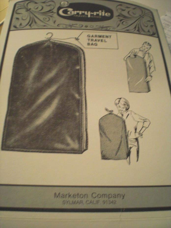 Carry-rite of Calif. Mens Garment Bag Suit Easy to Pack & Carry Navy Oxford USA