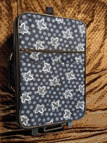 Vera Bradley  Blue Leaf 14x24 Rollin Luggage Suitcase, with lock