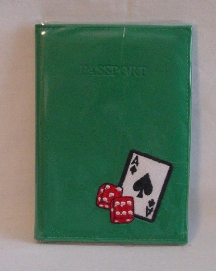 Russ - Passport Holder  with Ace of Spaids and Dice on the Front Cover - New