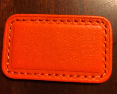 NEW Tumi Monogram Small SUNRISE ORANGE Initial Patch Luggage Adhesive Removable