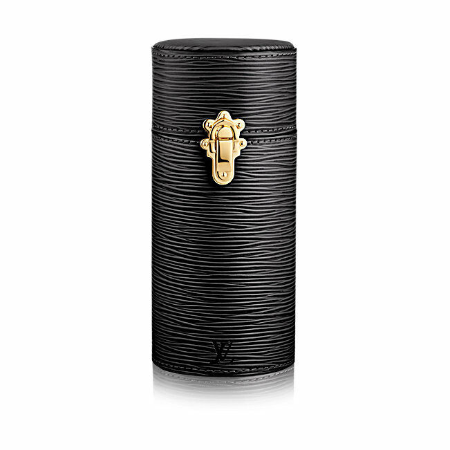 Authentic Louis Vuitton Paris Black Epi Leather Perfume 200 ML TRAVEL CASE New