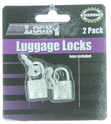 8 Metal Mini Luggage Locks 1 1/4