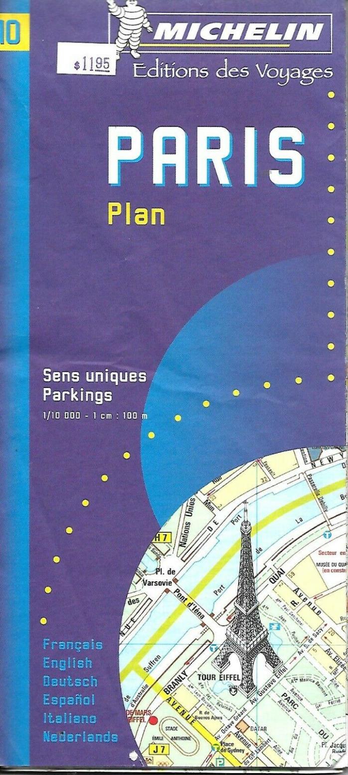 Michelin Map of Paris, France Map #10