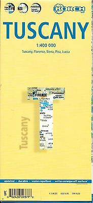Map of Tuscany, Italy, by Borch, Toscana - Florence, Siena, Pisa Lucca insets