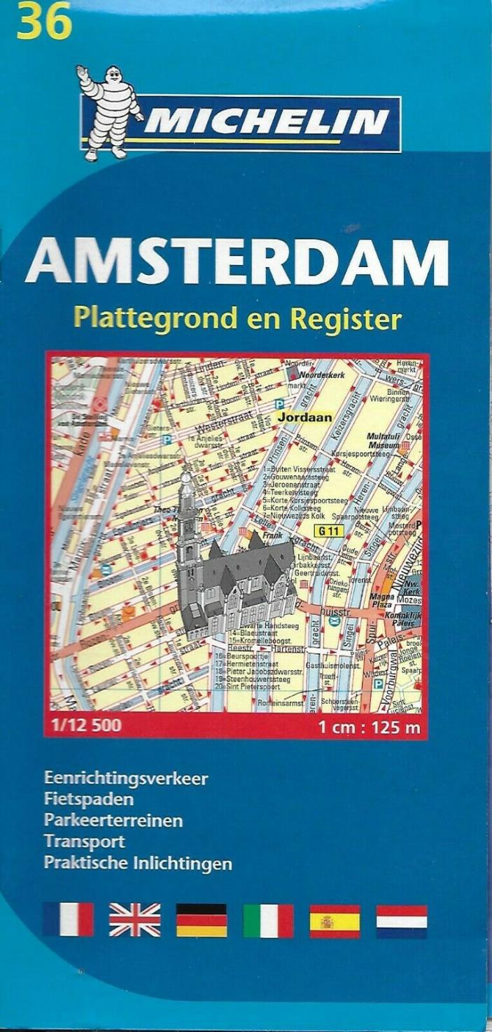 Michelin Map of Amsterdam, Netherlands, Map #36