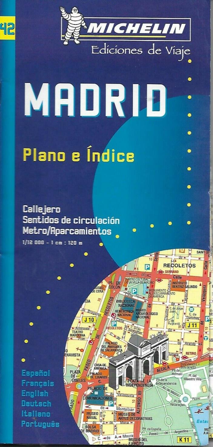 Michelin Map of Madrid, Spain, Map #42