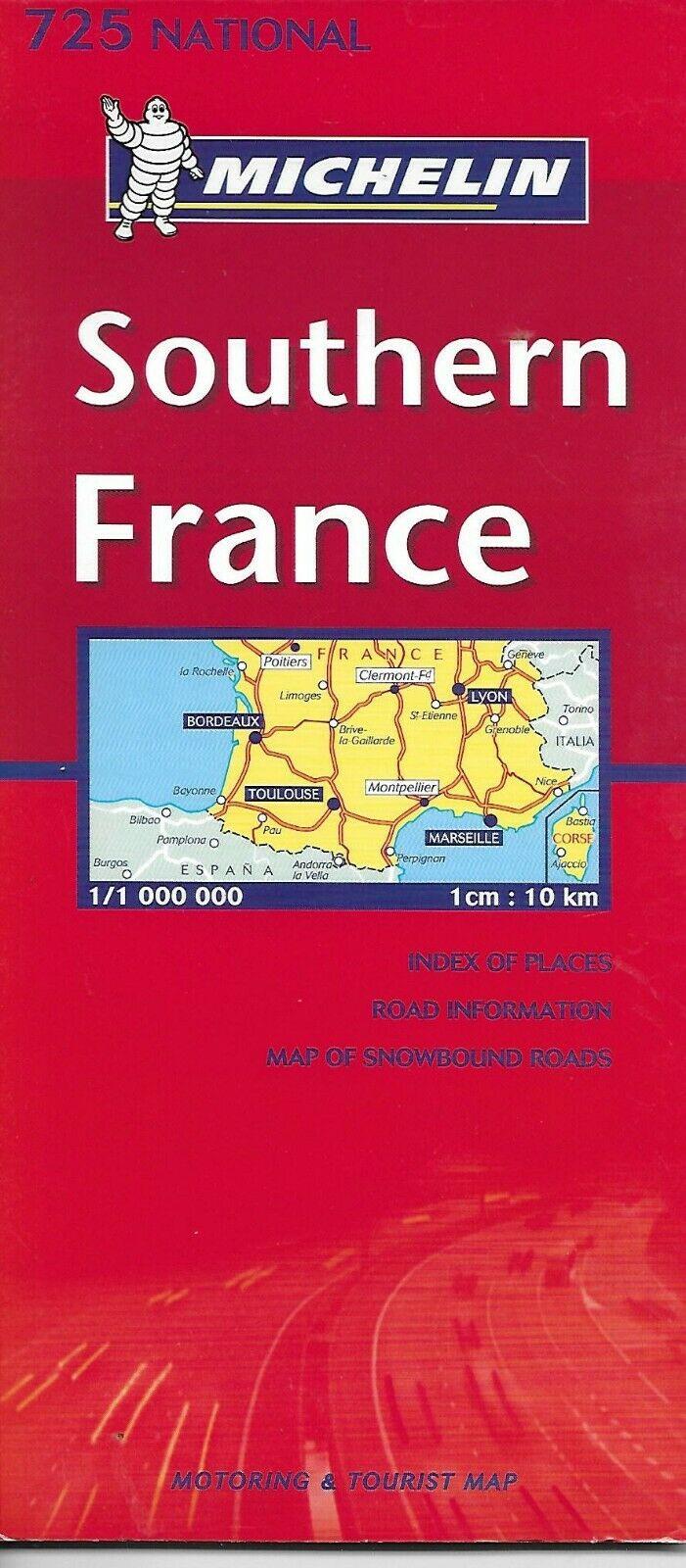 Michelin Map of Southern France, Michelin Map #725, Provence, Bordeaux, (2004)