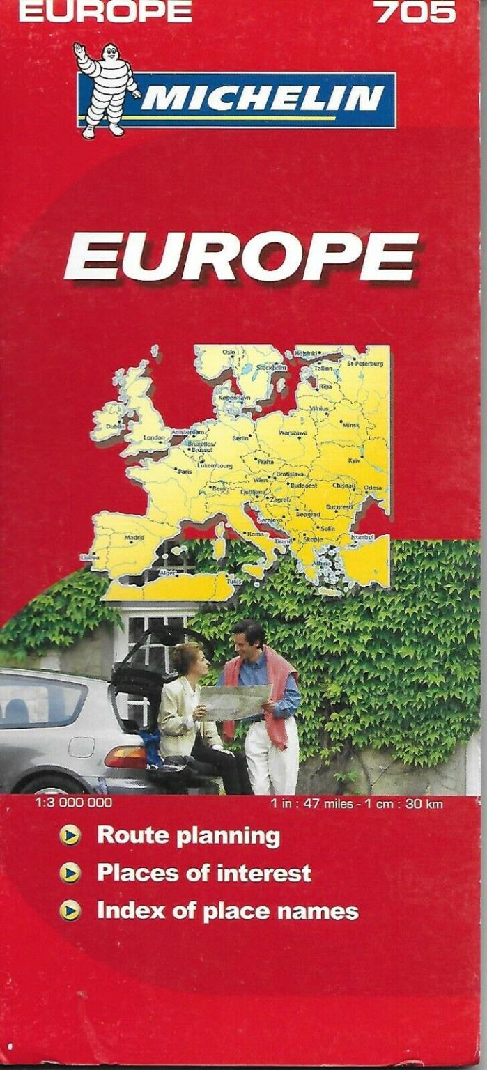 Michelin Map of Europe, Michelin Map # 705