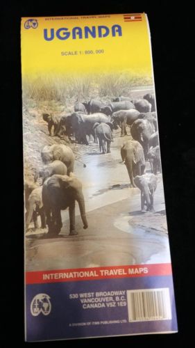 Uganda international travel map by Itmb Publishing Ltd 9781553414452 Excellent