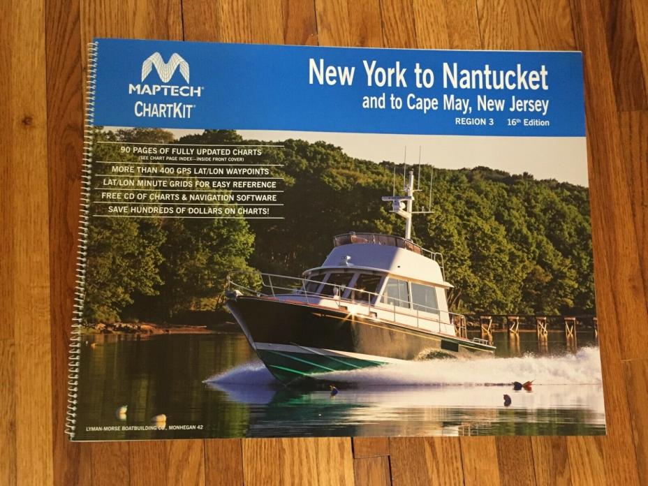 Maptech Chartkit, New York to Nantucket and Cape May New Jersey, Region 3 16th E