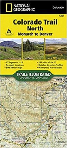 National Geographic - Colorado Trail North, Monarch to Denver 1202 Map