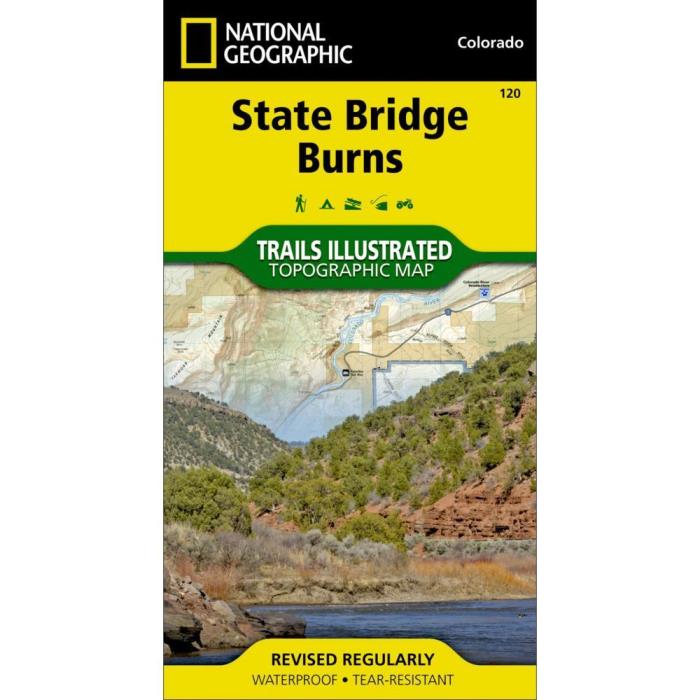 National Geographic State Bridge Burns Trails Illustrated Topo Map -CO- #120